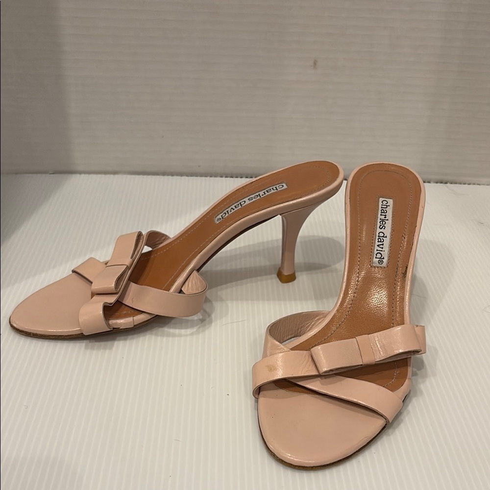 Charles David Pink Heels with Elegant Design. Size 7.5